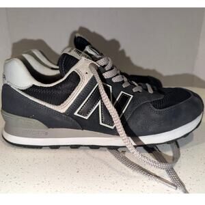 New Balance Men's 574 Black Gray Sneakers Shoes Size 9.5 Initial D